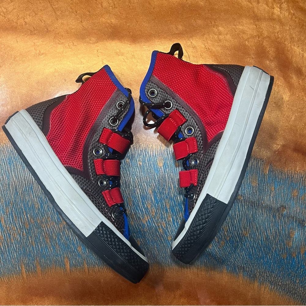 Converse CTAS 70 High Tech Hiker Enamel Red Blue Size 4 Youth - Picture 3 of 12